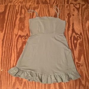 ASOS green fitted spaghetti strap dress mini dress